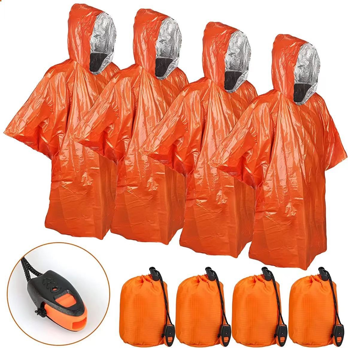 PE Coat AL Foil Emergency Poncho