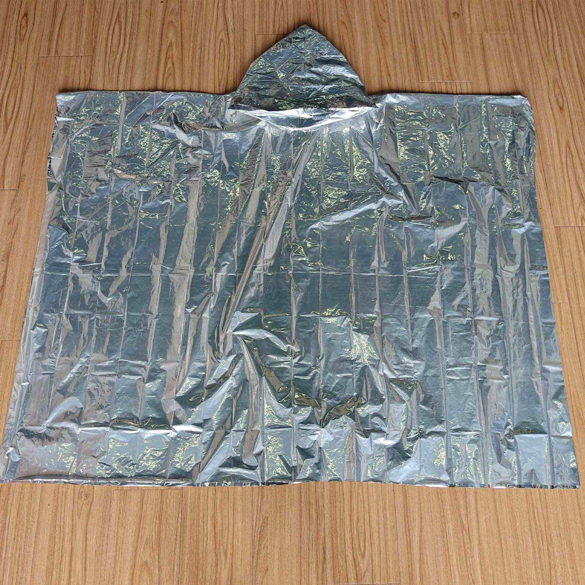 Doulble-side Sliver Emergency Poncho